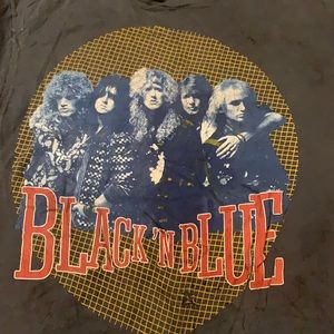 Single stitch black n blue concert tour t shirt 1985 86